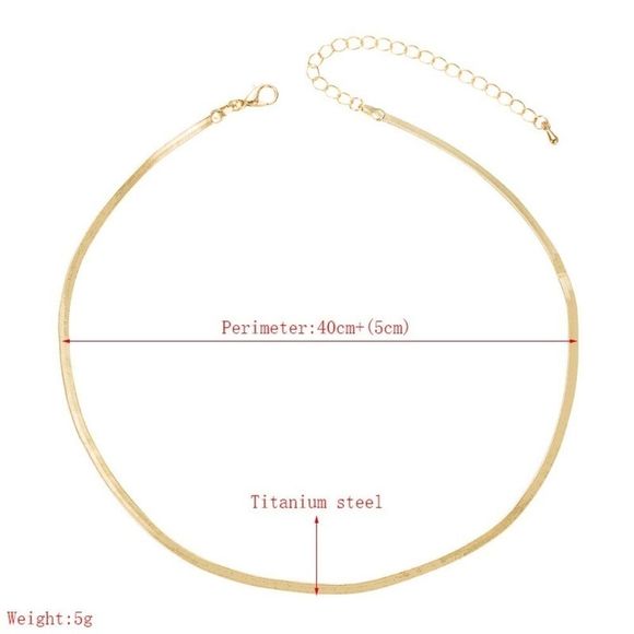 Golden Herringbone Chain - Picture 3 of 5